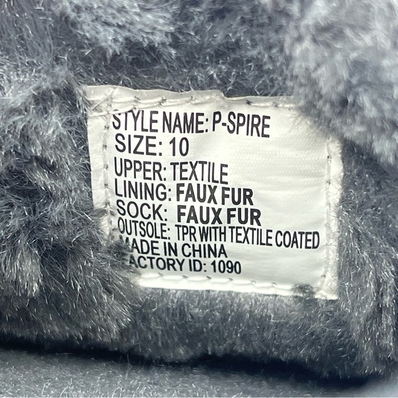 Steve Madden Loafers House Shoes Slippers Faux Fur Slip On Grey Lounge Comfy 10 - Picture 13 of 13